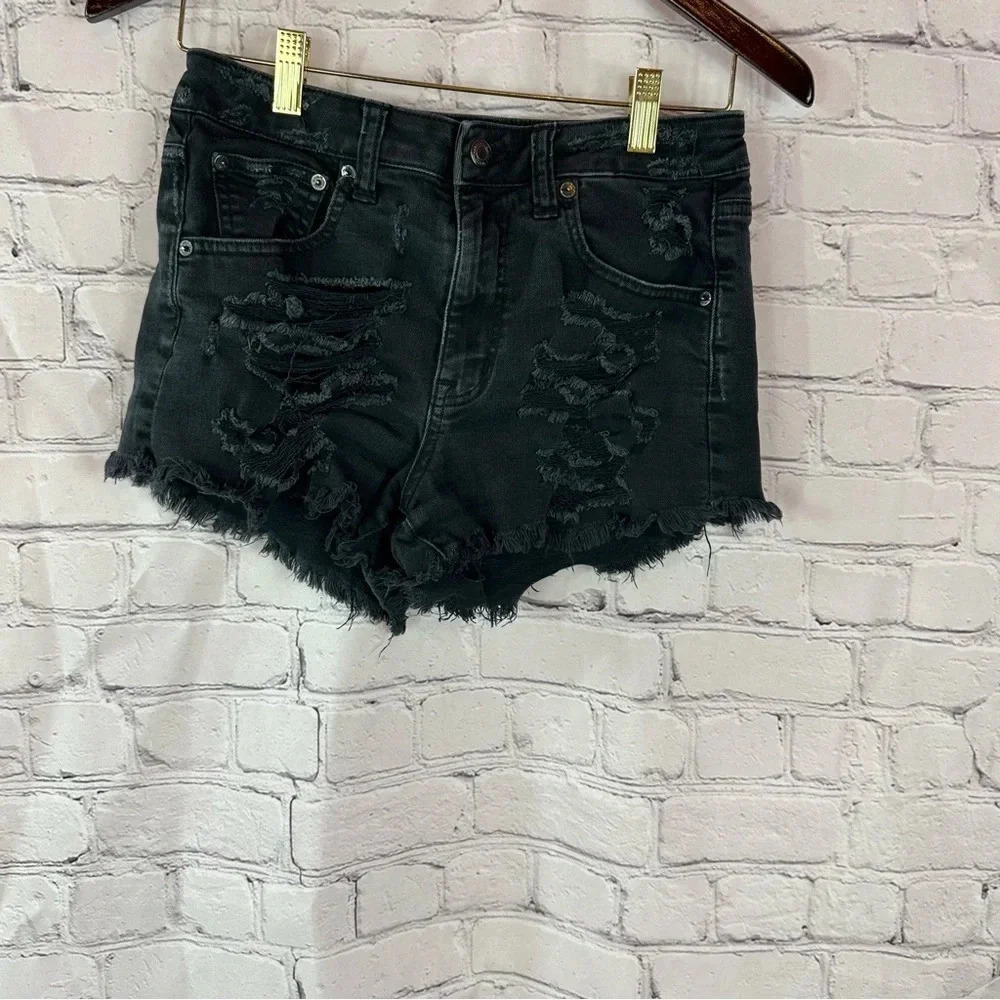 american eagle outfitters distressed shorts vintage hi-rise festival sz 4